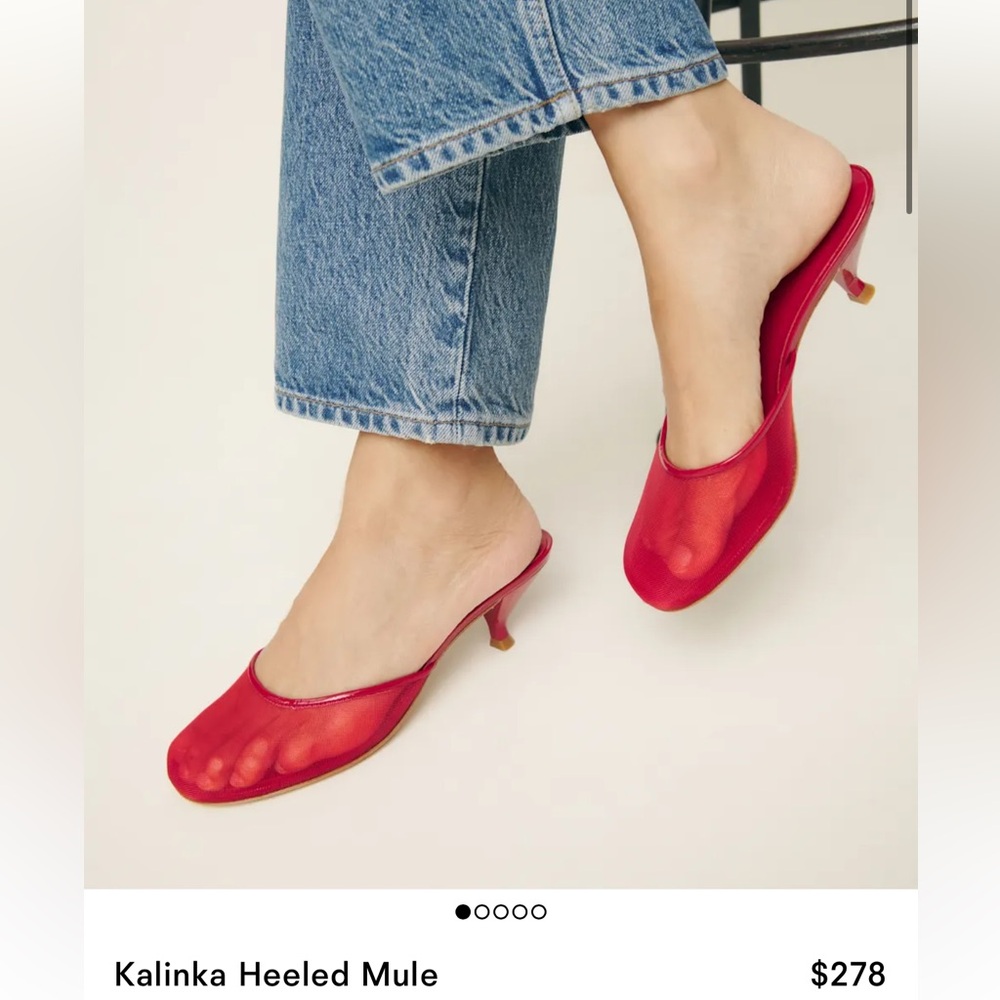 Reformation Lipstick Red Mules